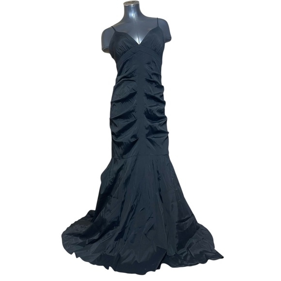 knee length dresses for ladies Zapaka Women Glitter Prom Dress Off The Shoulder Black Mermaid Long Evening Party Dress, Black / US16 main image 1